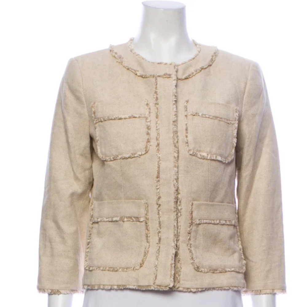 Michael Kors Cream Tweed Blazer - Picture 7 of 9